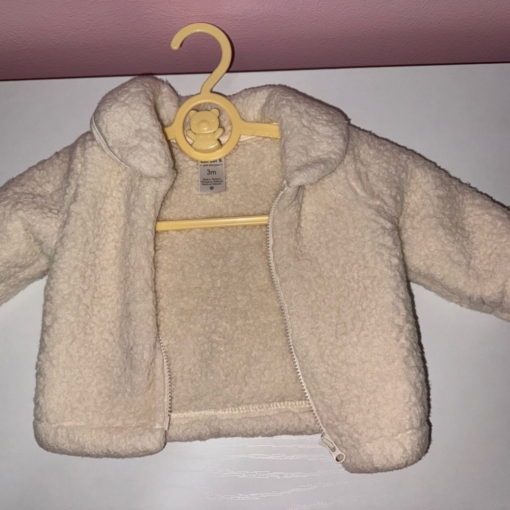 Carters fluffy zip ups